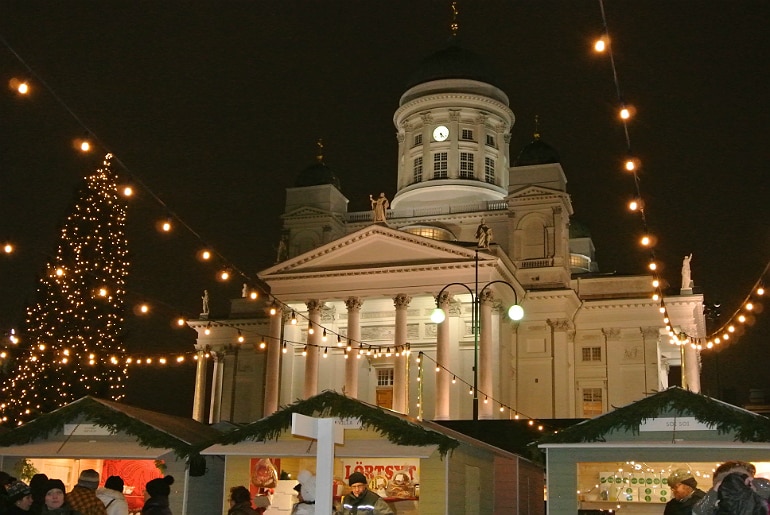 Helsinki christmas market hall