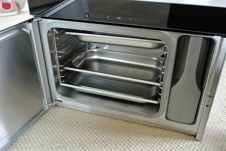 Miele steam oven inside