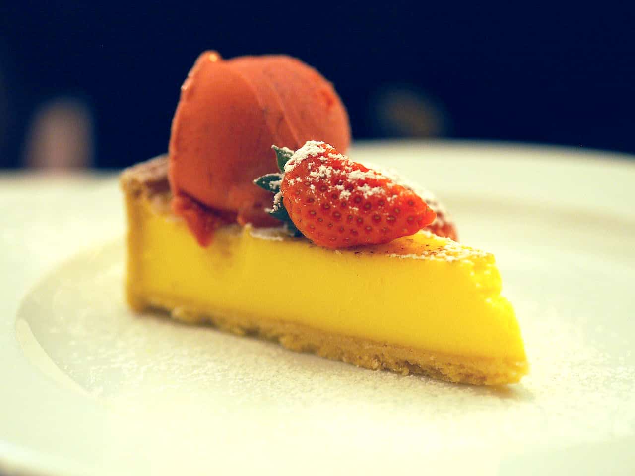 Lemon Tart and Sorbet